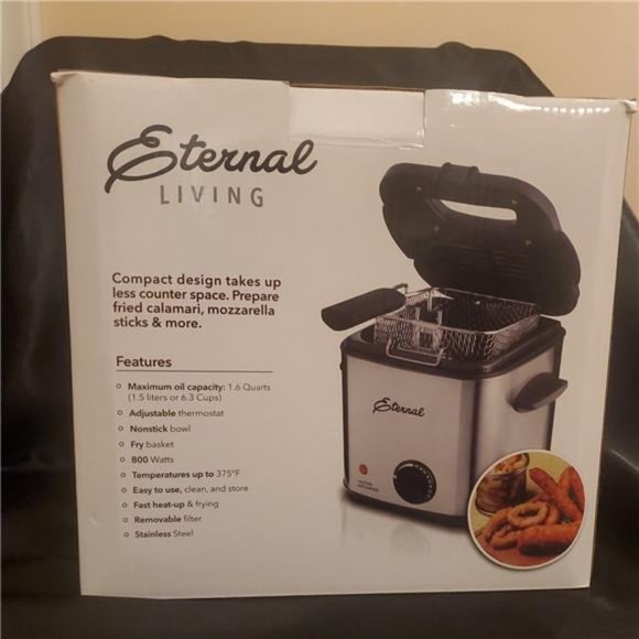 Deep Fryer Electric 1.6 QT with Stainless Steel Non Stick Basket - Picture 5 of 8